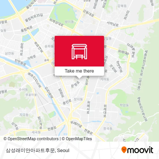 삼성래미안아파트후문 map