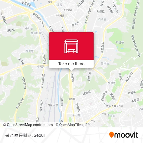 복정초등학교 map