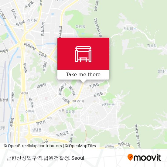 남한산성입구역.법원검찰청 map