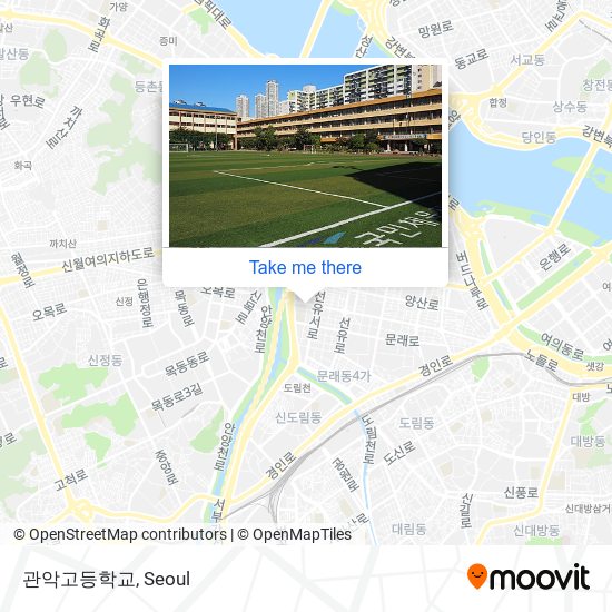 관악고등학교 map