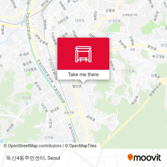 독산4동주민센터 map