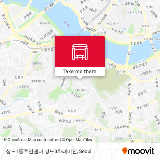 상도1동주민센터.상도3차래미안 map