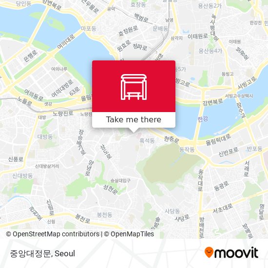 중앙대정문 map