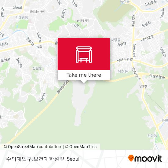 수의대입구.보건대학원앞 map