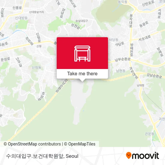 수의대입구.보건대학원앞 map
