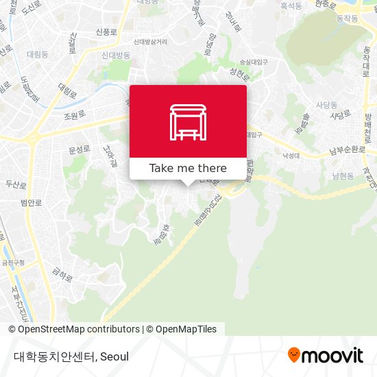 대학동치안센터 map