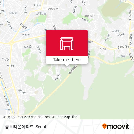 금호타운아파트 map