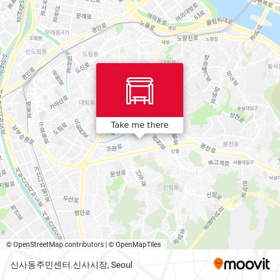 신사동주민센터.신사시장 map