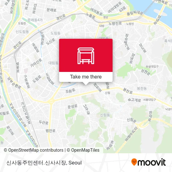 신사동주민센터.신사시장 map