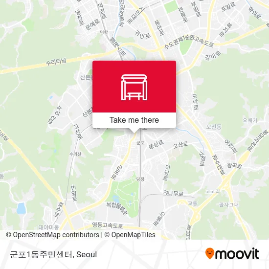 군포1동주민센터 map