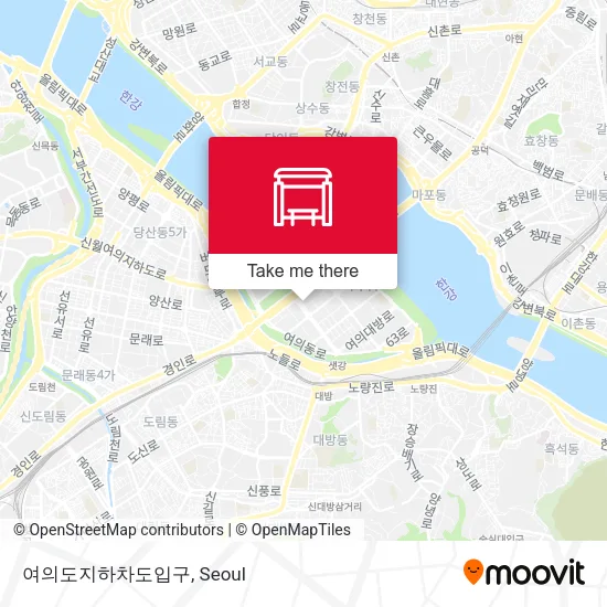 여의도지하차도입구 map