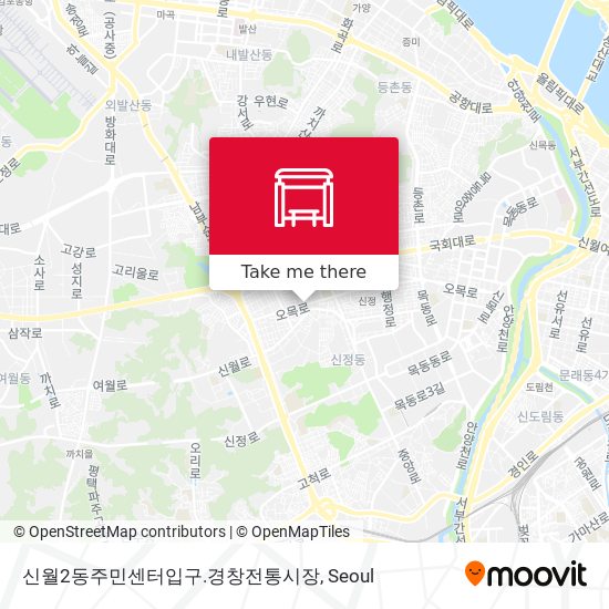 신월2동주민센터입구.경창전통시장 map