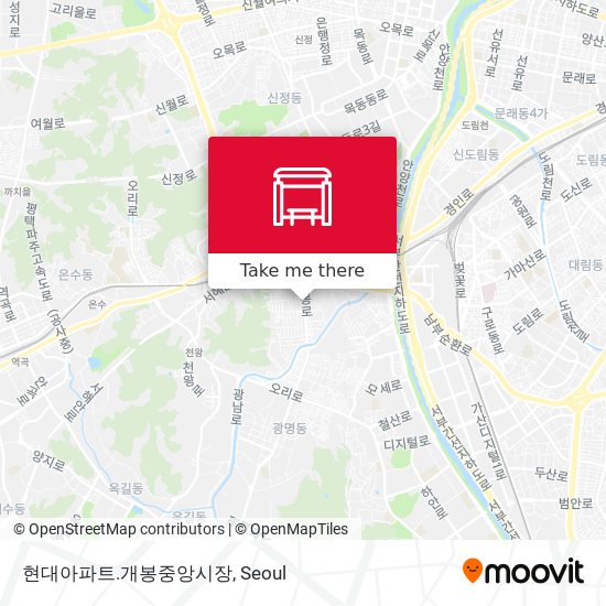 현대아파트.개봉중앙시장 map