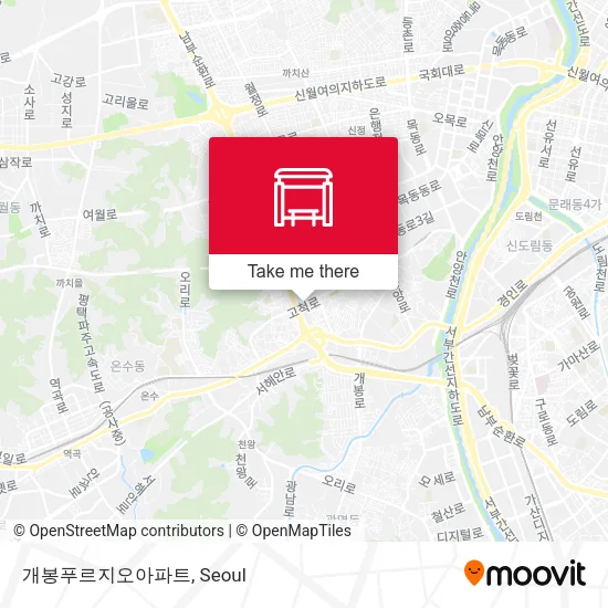 개봉푸르지오아파트 map