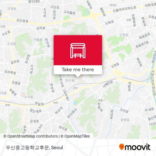 우신중고등학교후문 map