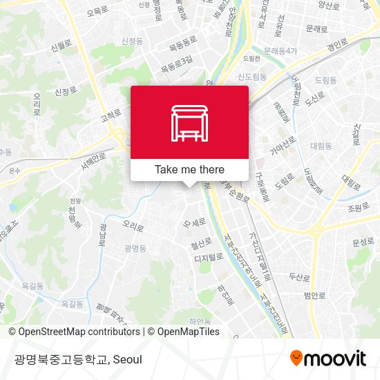 광명북중고등학교 map