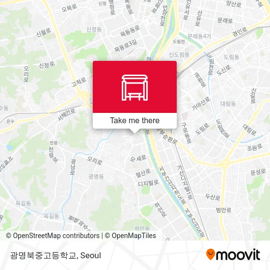 광명북중고등학교 map