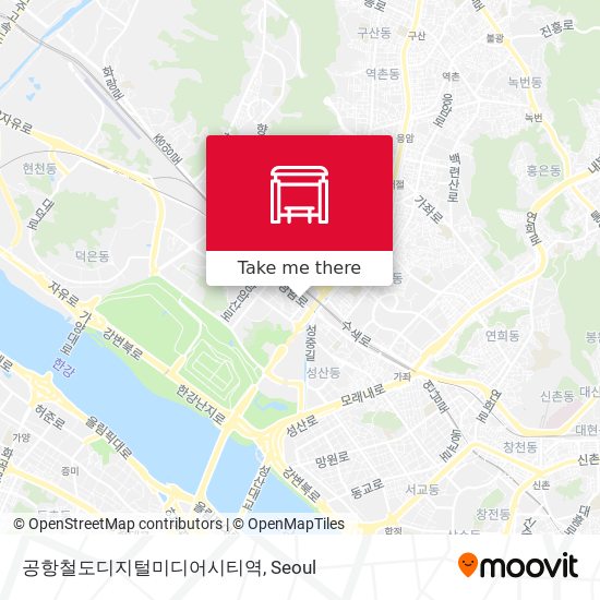 공항철도디지털미디어시티역 map