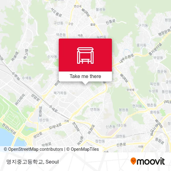 명지중고등학교 map