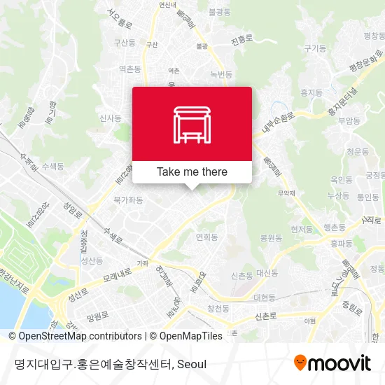 명지대입구.홍은예술창작센터 map