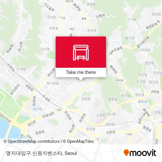 명지대입구.신원지벤스타 map