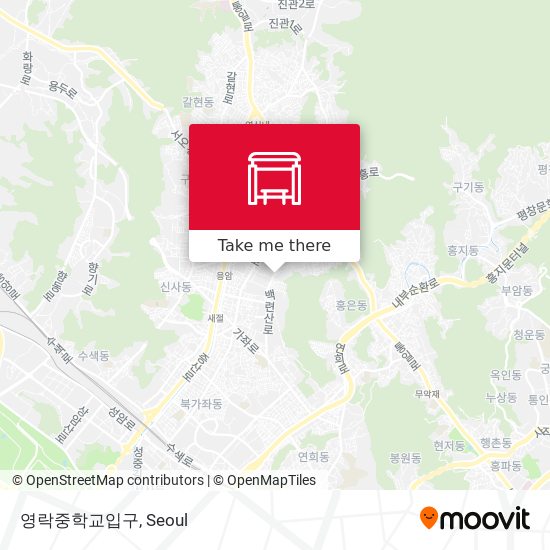 영락중학교입구 map