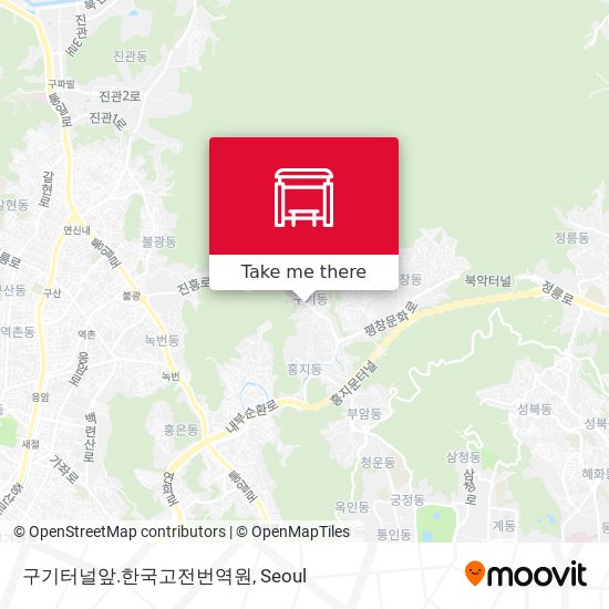 구기터널앞.한국고전번역원 map