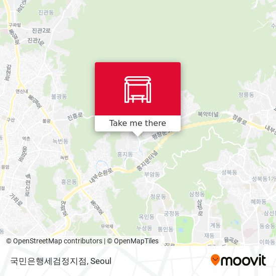 국민은행세검정지점 map