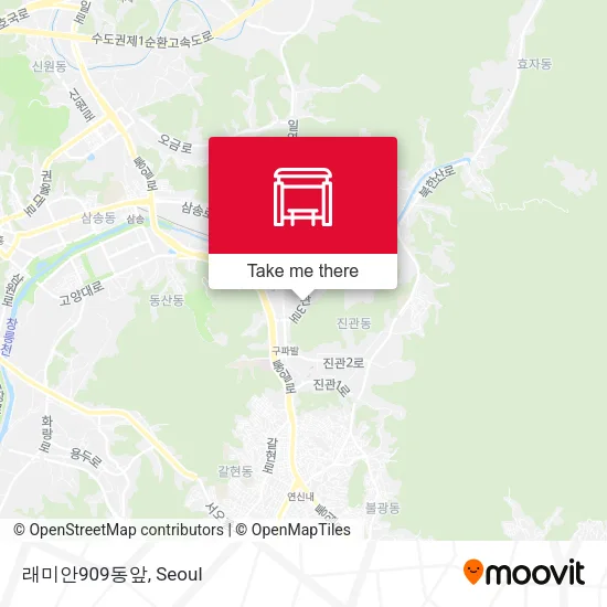 래미안909동앞 map