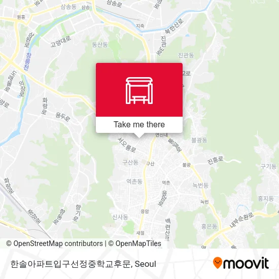 한솔아파트입구선정중학교후문 map
