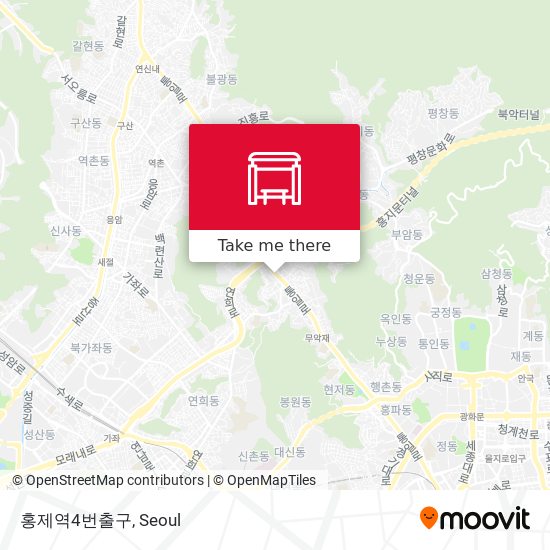 홍제역4번출구 map