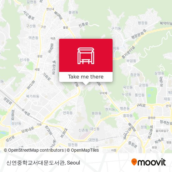 신연중학교서대문도서관 map