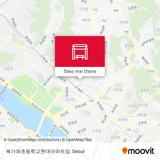 북가좌초등학교현대아파트앞 map