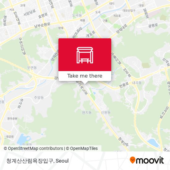 청계산산림욕장입구 map
