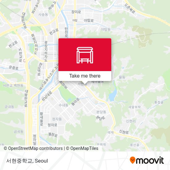 서현중학교 map