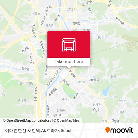 이매촌한신.서현역.Ak프라자 map