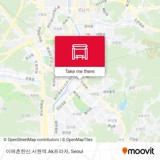 이매촌한신.서현역.Ak프라자 map