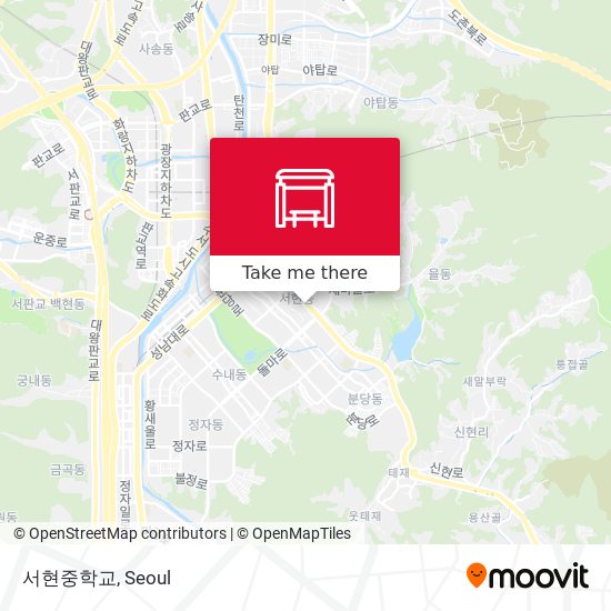 서현중학교 map