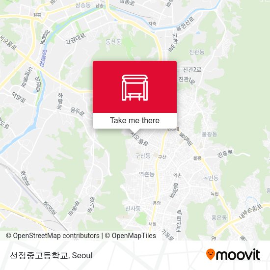 선정중고등학교 map