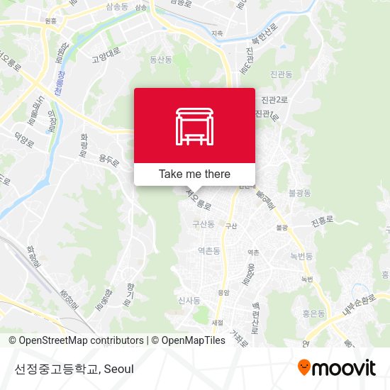 선정중고등학교 map