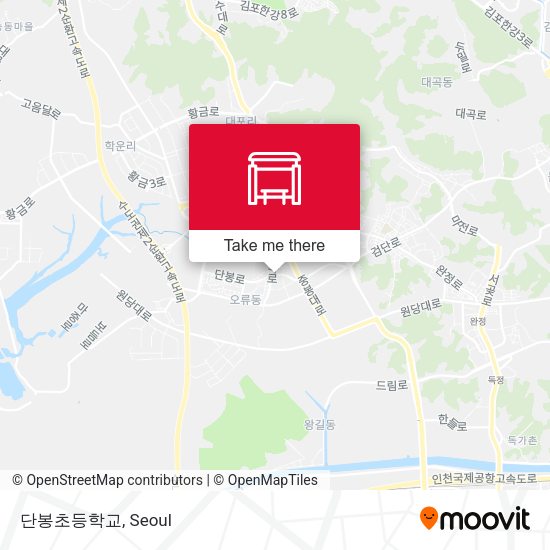 단봉초등학교 map