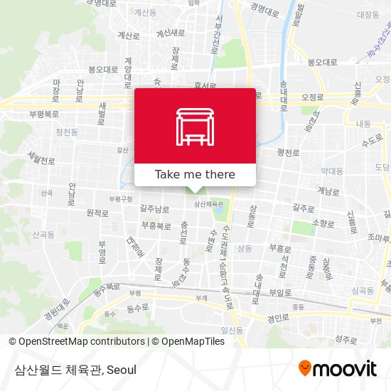 삼산월드 체육관 map