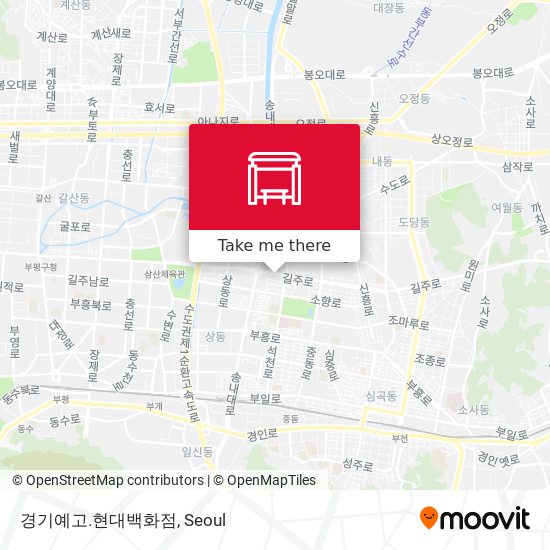 경기예고.현대백화점 map