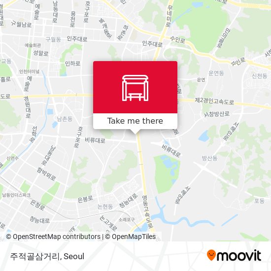 주적골삼거리 map