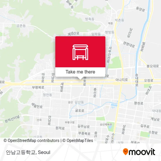 안남고등학교 map