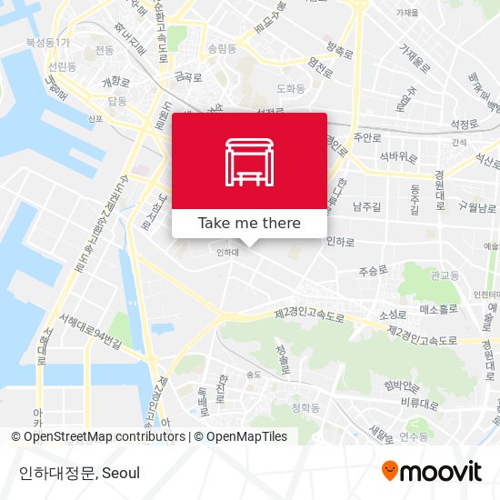 인하대정문 map
