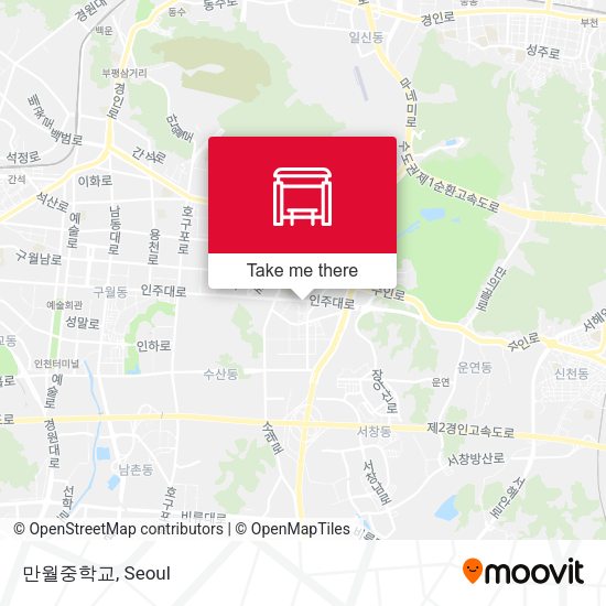 만월중학교 map