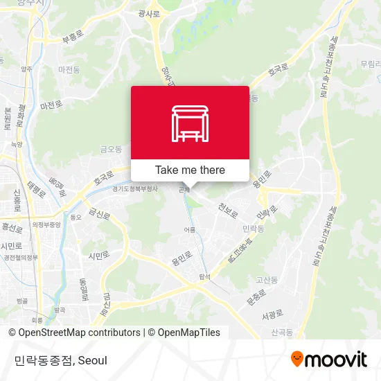 민락동종점 map