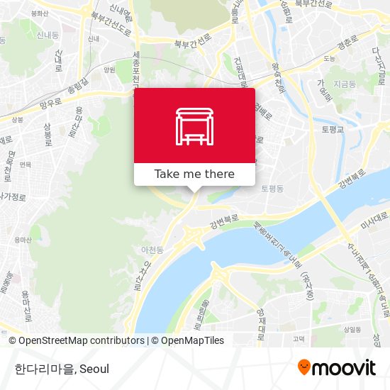 한다리마을 map