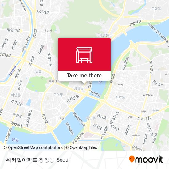 워커힐아파트.광장동 map